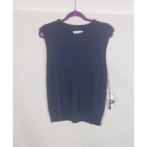 Michael Stars Sweaters - Michael Stars Estelle Shell Vest Nocturnal Navy Blue Tape Yarn Sweater L Casual